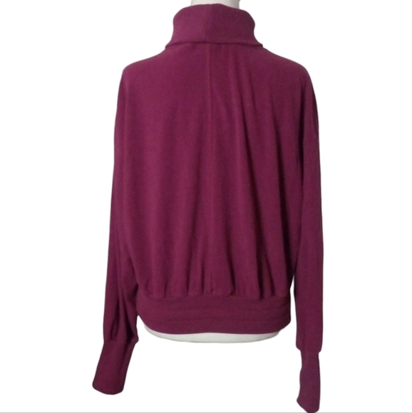 Sweaty Betty Melody Luxe Fleece Turtleneck Pullover In‎ Vamp Red Size 6 - Picture 5 of 8